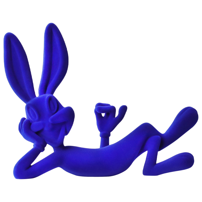 Декоративная статуэтка синий флок Bugs Bunny Blue Statuette Синий в Новосибирске | Loft Concept 