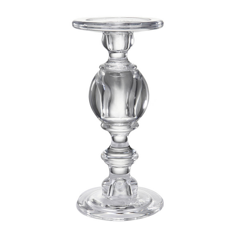 Подсвечник Glass Candlestick II Прозрачное Стекло в Новосибирске | Loft Concept 