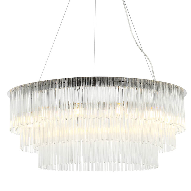 Люстра Harrison Chandelier chrome 12 lamp Хром Прозрачный в Новосибирске | Loft Concept 