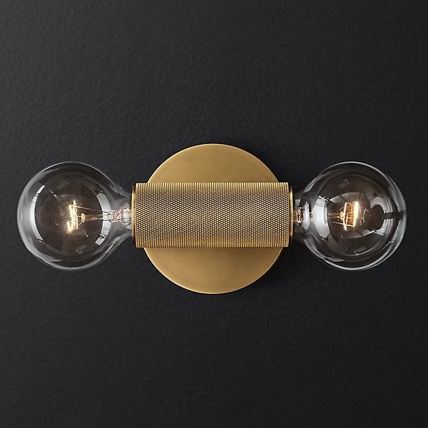 Бра RH Utilitaire Inline Sconce Brass Латунь в Новосибирске | Loft Concept 