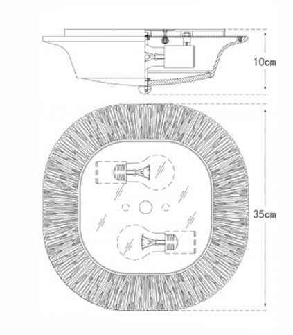 Потолочный светильник Utopia Round Sconce Gold в Новосибирске