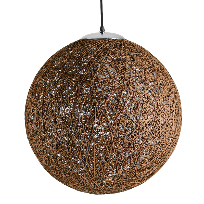 Подвесной светильник Moooi Thread Papier Mache Lamp brown Коричневый в Новосибирске | Loft Concept 