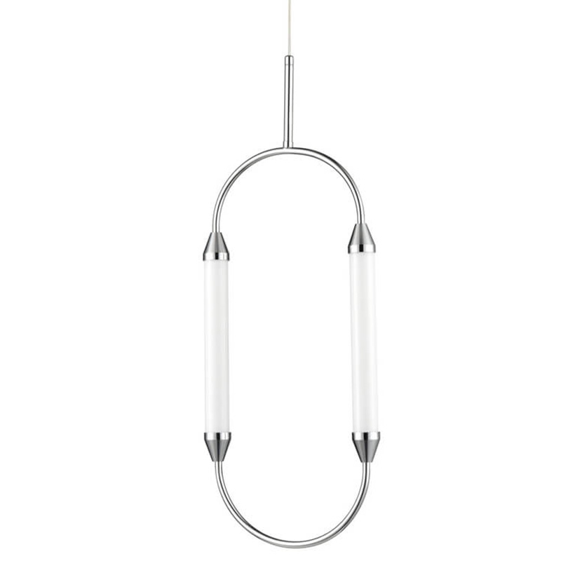 Подвесной светильник Giopato & Coombes CIRQUE Pendant Ellipse Vertical Chrome M Хром в Новосибирске | Loft Concept 