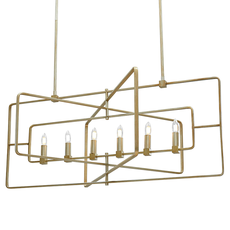 Люстра Macleod Linear Chandelier Золотой в Новосибирске | Loft Concept 