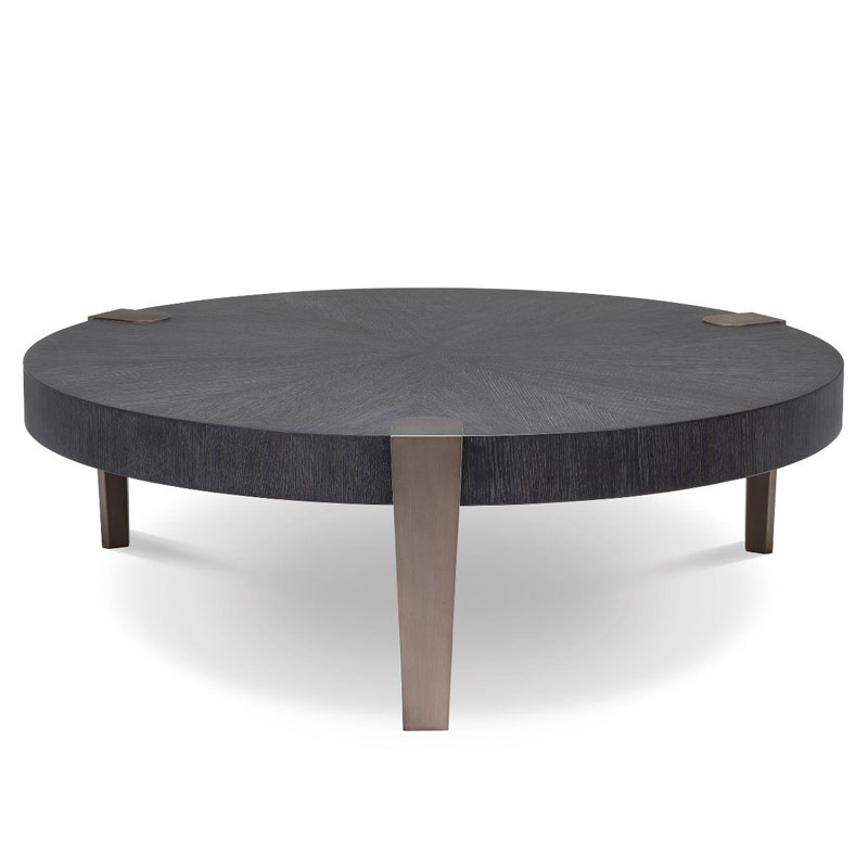 Кофейный стол Eichholtz COFFEE TABLE OXNARD Gray oak Серый Дуб Темная бронза в Новосибирске | Loft Concept 