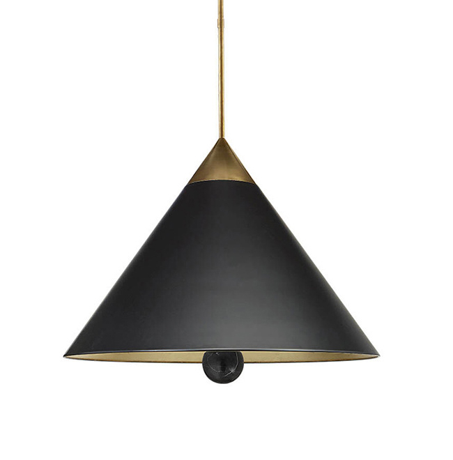 Подвесной светильник Cleo Pendant Brass & Black Черный Латунь в Новосибирске | Loft Concept 