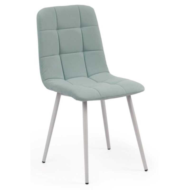 Стул Nancy Velour Light Blue Chair Светло-голубой Черный в Новосибирске | Loft Concept 