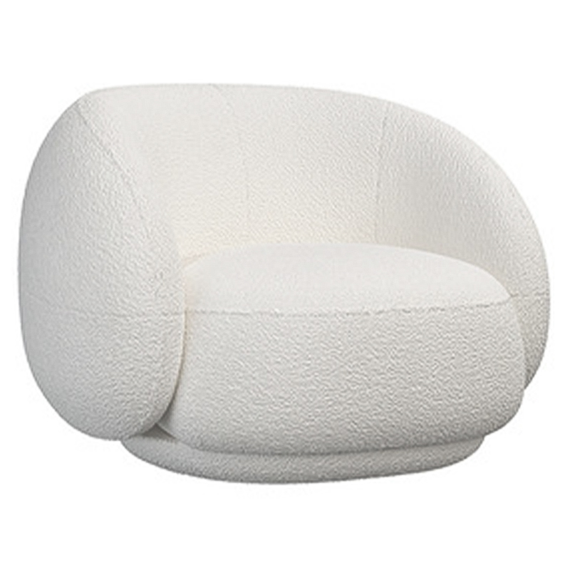 Кресло Irwin White Boucle Collection Armchair Белый в Новосибирске | Loft Concept 