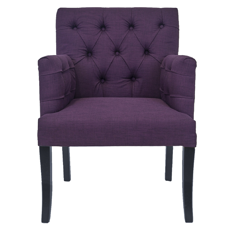 Кресло Addison Chic Armchair purple flax Фиолетовый Черный в Новосибирске | Loft Concept 