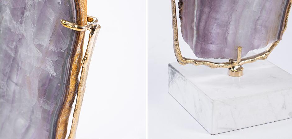 Plaque fluorite pourpre Аксессуар камень Флюорит - фото №1