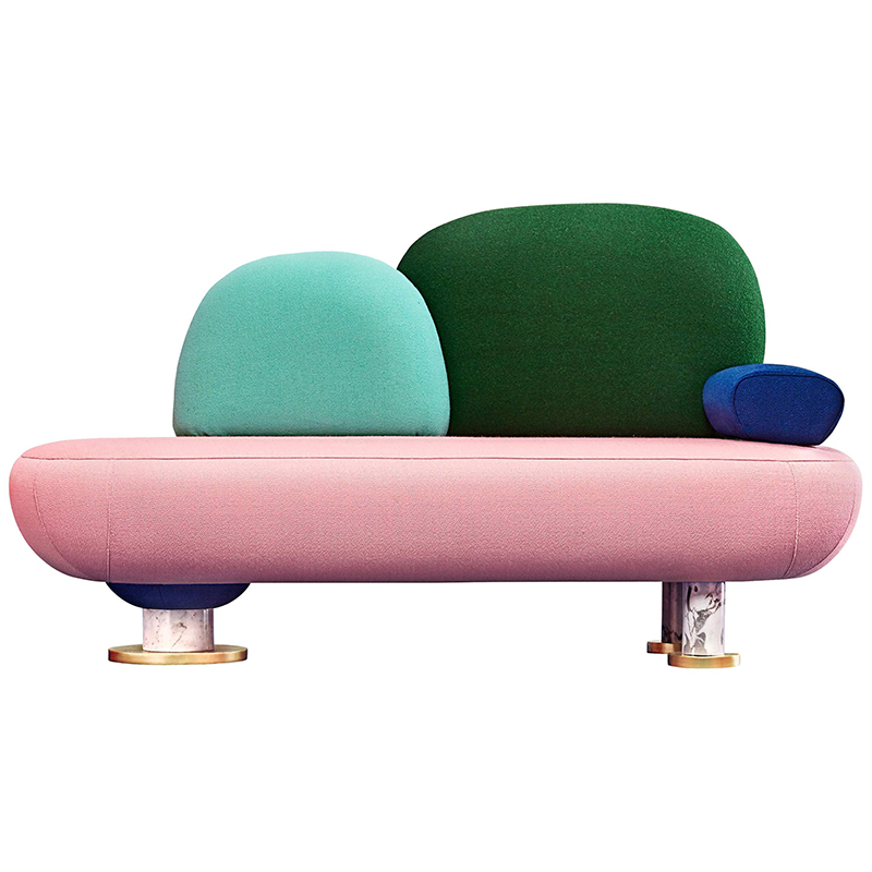 Дизайнерский диван  Toadstool Collection, Sofa Masquespacio Мульти Золотой Белый Мрамор Bianco в Новосибирске | Loft Concept 