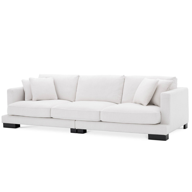 Диван Eichholtz Sofa Tuscany white Белый Черный в Новосибирске | Loft Concept 