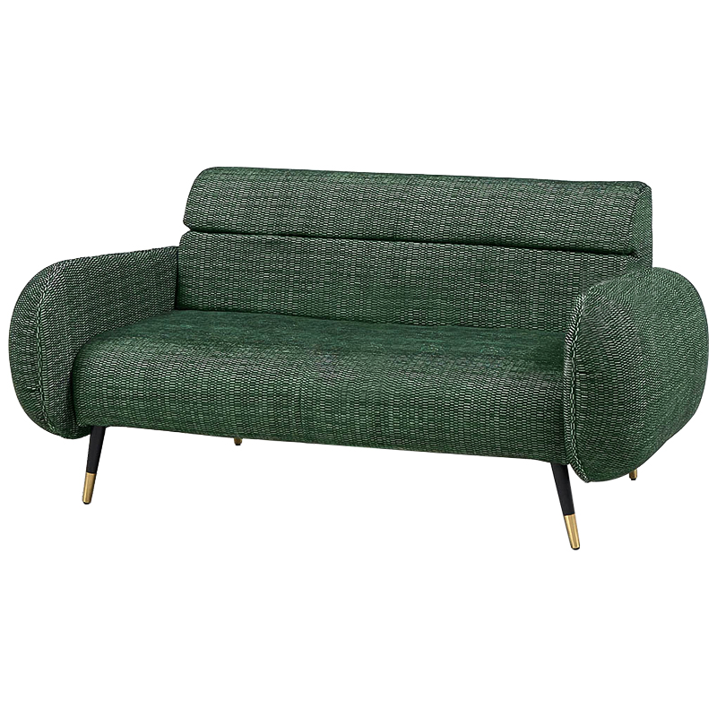 Диван Hebert Sofa Green M Зеленый Зеленый Черный Латунь в Новосибирске | Loft Concept 