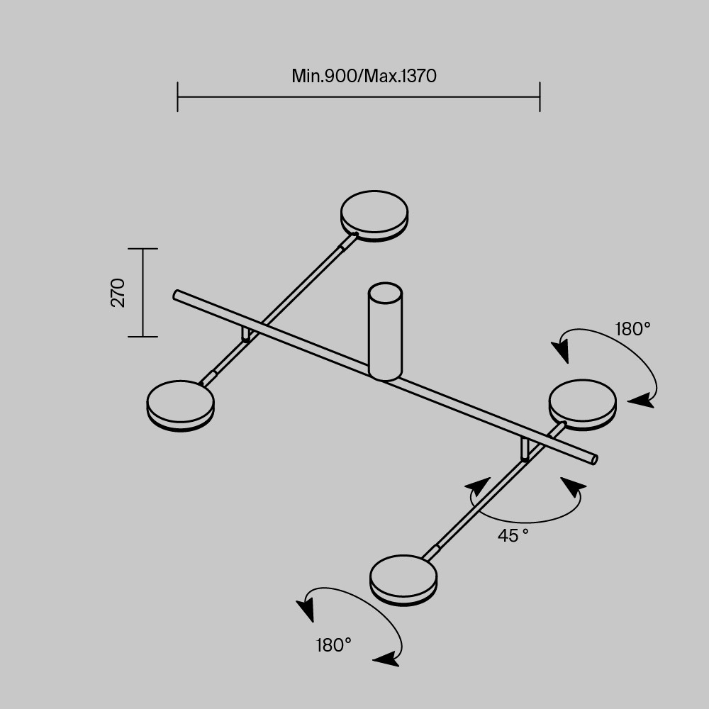 Потолочный светильник Fad 3000К 26Вт в Новосибирске