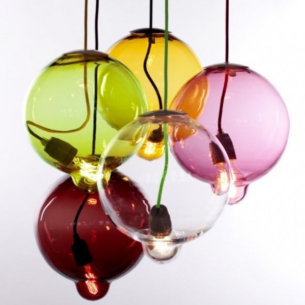 Люстра Cappellini Meltdown Suspension Lamp Прозрачный Янтарь (Amber) Серый (Gray) Синий Красный (Red) Зеленый Розовый (Rose) в Новосибирске | Loft Concept 