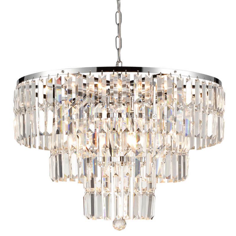 Люстра 1920s Odeon Chandelier chrome 60 Прозрачный (Transparent) Хром в Новосибирске | Loft Concept 