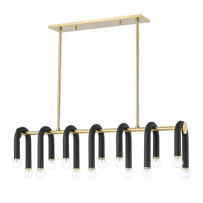 Люстра Paulson floppy chandelier gold Черный Золотой в Новосибирске | Loft Concept 