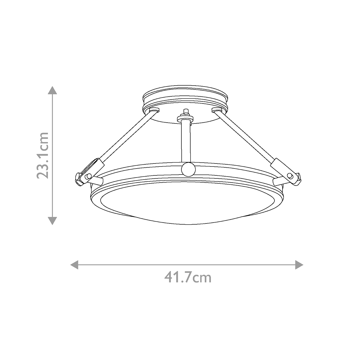 Потолочный светильник цвета латунь с плоским круглым плафоном Hinkley в Новосибирске