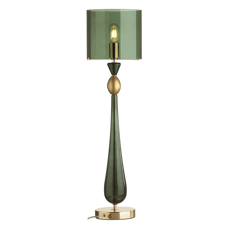 Настольная лампа Roser Green Table Lamp Зеленый Золотой в Новосибирске | Loft Concept 