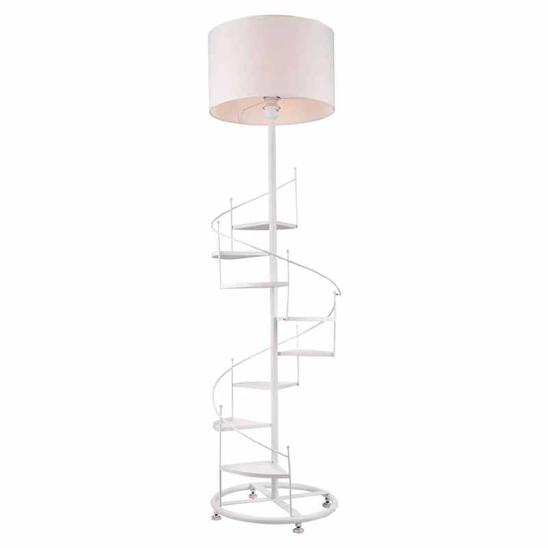 Торшер Spiral Staircase Floor Lamp White Белый в Новосибирске | Loft Concept 