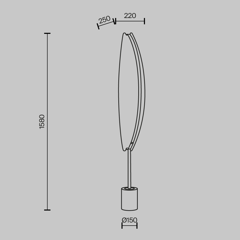 Напольный торшер светодионый Breeze 3000К 33Вт в Новосибирске