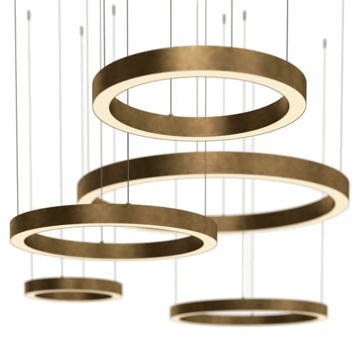 Люстра Light Ring Horizontal von Henge Глянцевое золото Латунь в Новосибирске | Loft Concept 