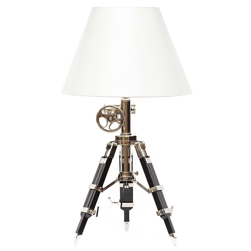 Настольная лампа Victorian Era Tripod Lamp Коричневый Медь Белый в Новосибирске | Loft Concept 