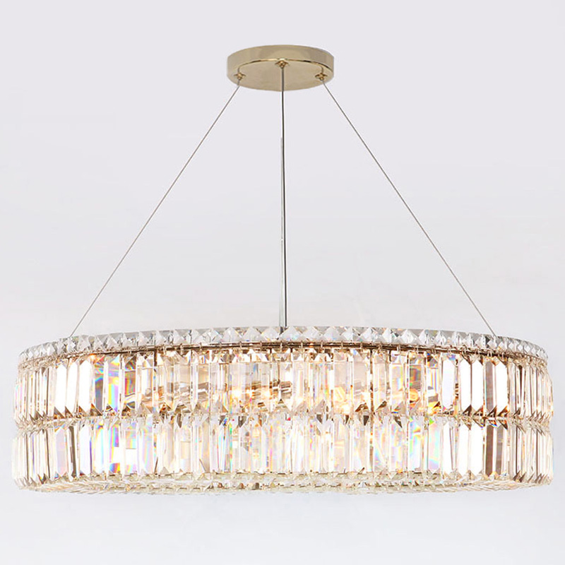 Люстра Darleen Crystal Gold Chandelier 17 Золотой Прозрачный (Transparent) в Новосибирске | Loft Concept 