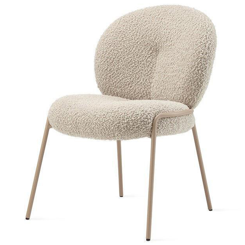 Стул Lyons Boucle Chair Бежевый Золотой в Новосибирске | Loft Concept 