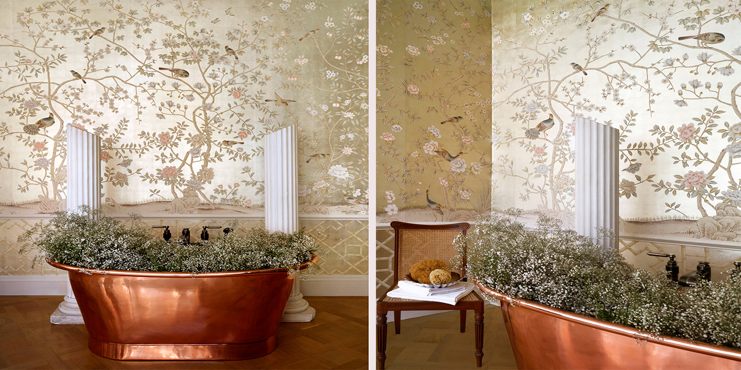 Обои ручная роспись Chatsworth 12 Carat White Gold - фото №1