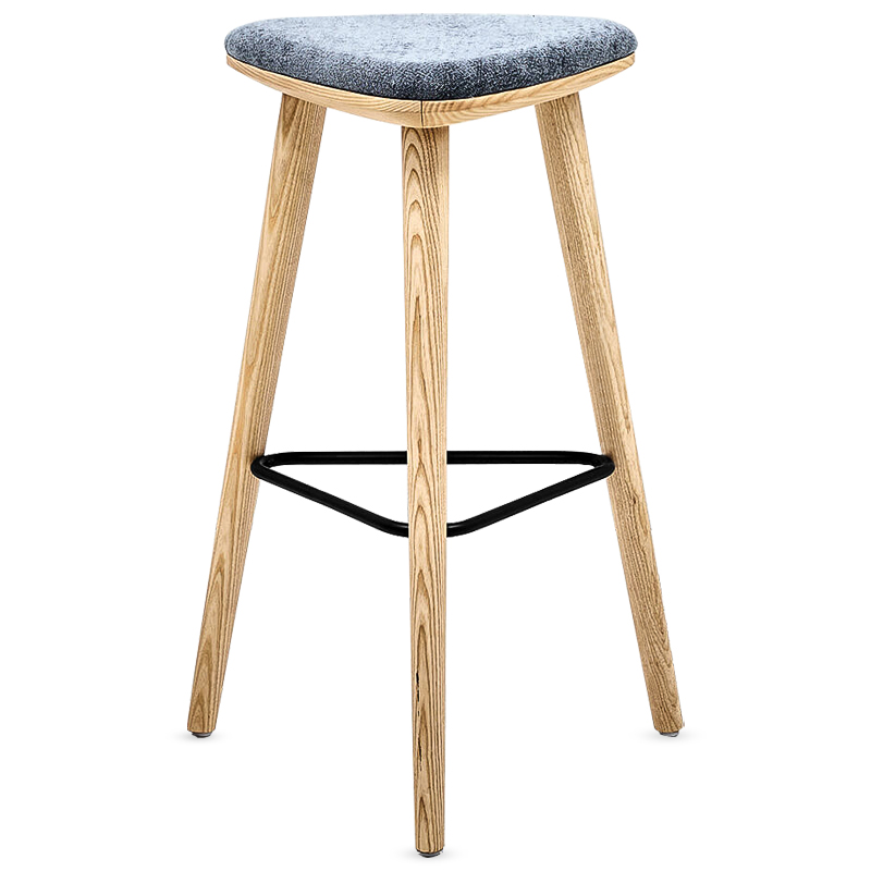 Барный стул Bitan Stool Черный Древесина Серый в Новосибирске | Loft Concept 