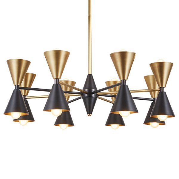 Люстра CAIRO CHANDELIER BLACK AND GOLD Золотой Черный в Новосибирске | Loft Concept 