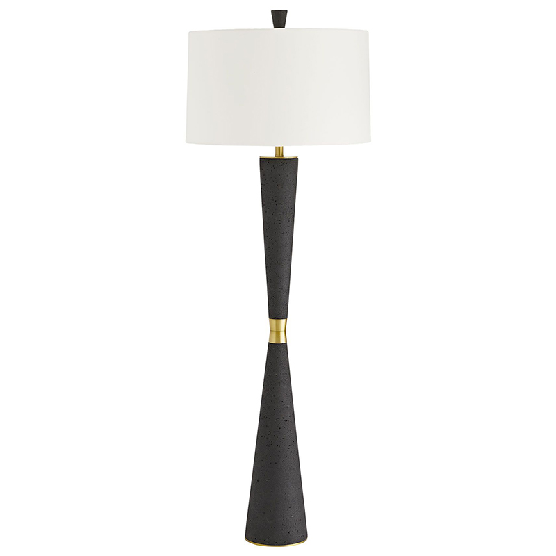 Торшер Arteriors GROM FLOOR LAMP Золотой Белый Черный в Новосибирске | Loft Concept 