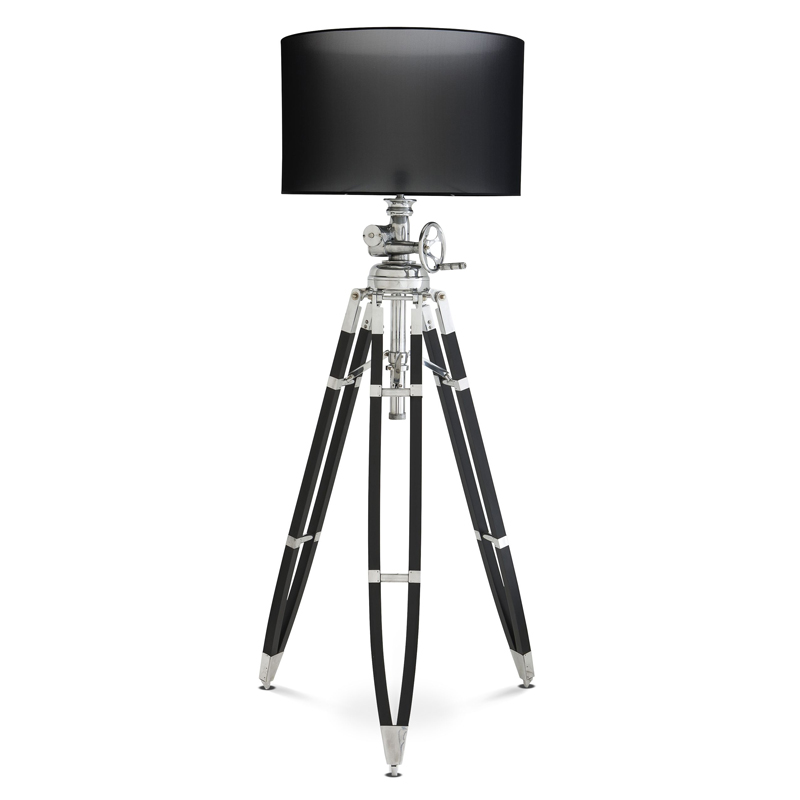 Торшер Eichholtz Floor Lamp Royal Marine Black Черный Алюминий в Новосибирске | Loft Concept 