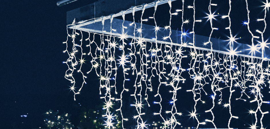 Светодиодная Гирлянда-Бахрома с Белым светом - Loft-Concept в Новосибирске