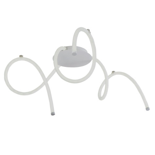 Люстра белого цвета с тремя изогнутыми светодиоидными плафонами Luke Lampco Tracer Lamp Белый в Новосибирске | Loft Concept 