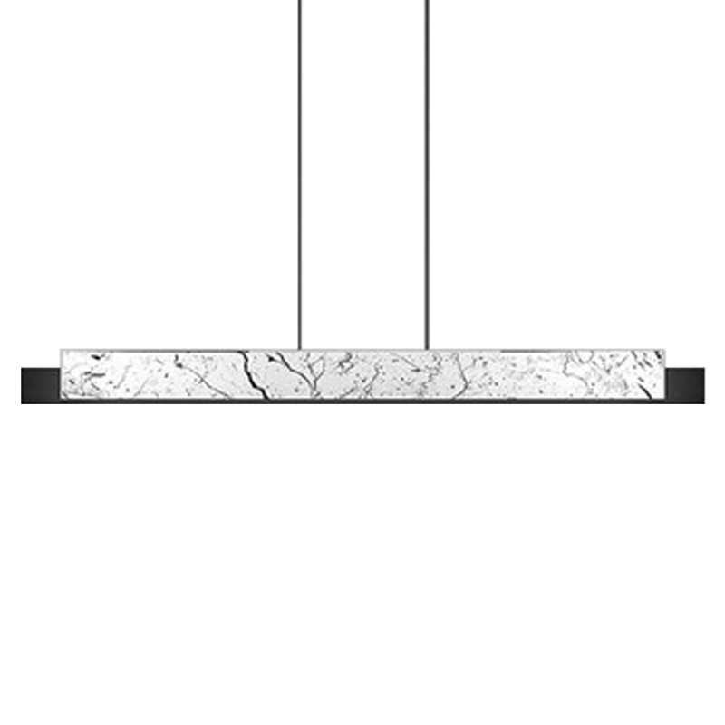 Люстра Leonce Marble Linear Chandelier White Черный Белый Мрамор Bianco в Новосибирске | Loft Concept 