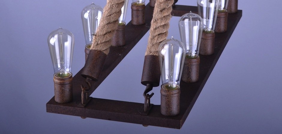 Люстра Square Mini 10 Loft Rope Light - фото №1