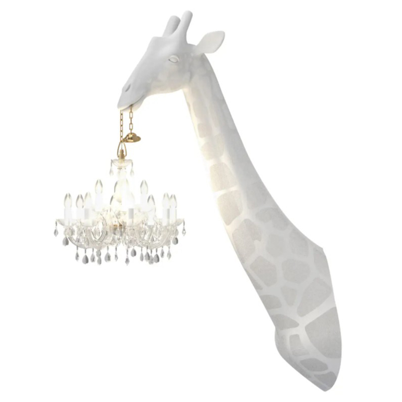 Бра белый жираф White Giraffe Wall Lamp Sconce Chandalier Белый в Новосибирске | Loft Concept 