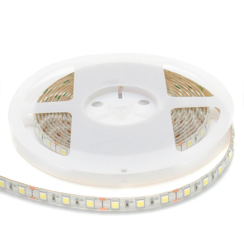 Светодиодная влагозащищенная лента 14,4W/m 60Led/m 5050SMD холодный белый 1M Белый в Новосибирске | Loft Concept 