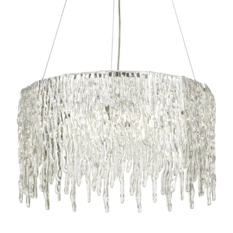 Люстра Cold Heart Silver Single Tier Chandelier Хром Прозрачное Стекло в Новосибирске | Loft Concept 