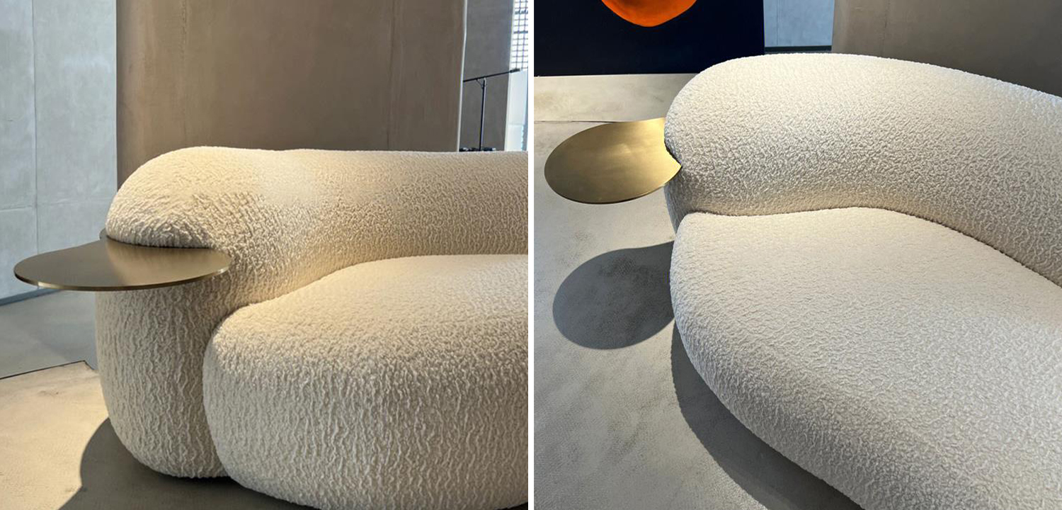 Диван Lammert White Boucle Sofa - фото №1