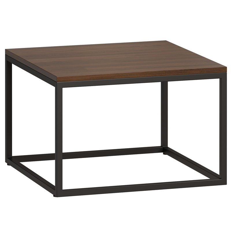 Кофейный стол Industrial Oak Philomel Coffee Table square Коричневый Черный в Новосибирске | Loft Concept 