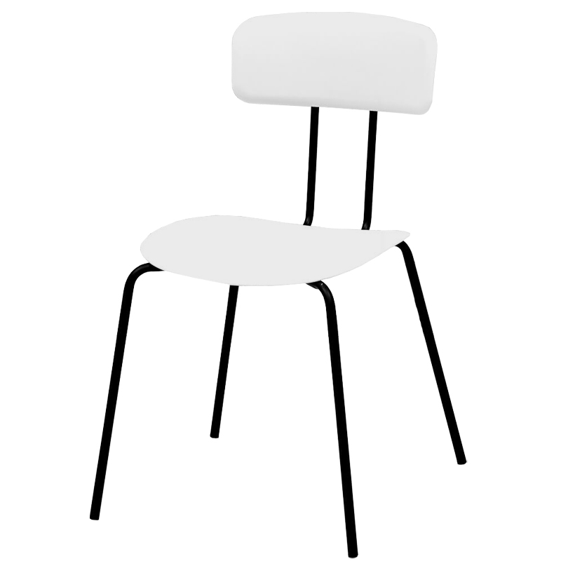 Стул Tyler Loft Stool White Белый Черный в Новосибирске | Loft Concept 