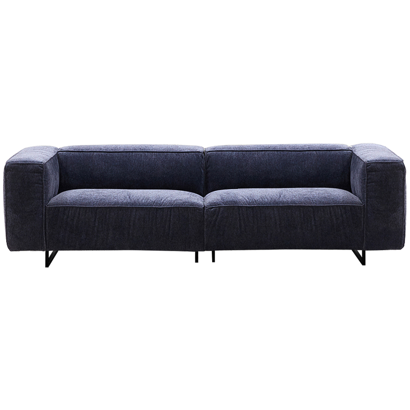 Диван Bastien Soft Dark Blue Sofa Темно-синий Черный в Новосибирске | Loft Concept 