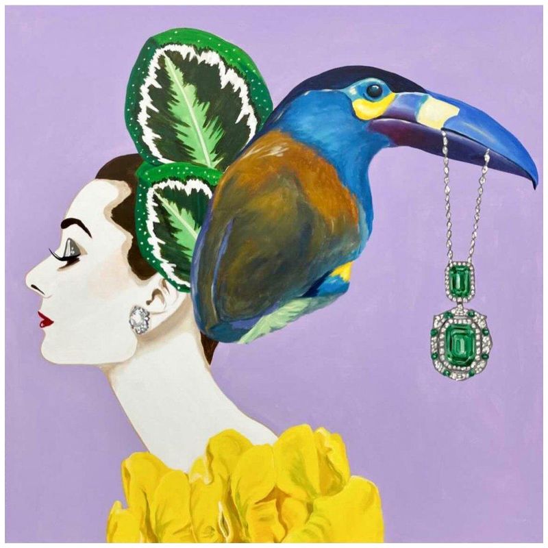 Картина Audrey with Blue Toucan Headdress Мульти в Новосибирске | Loft Concept 