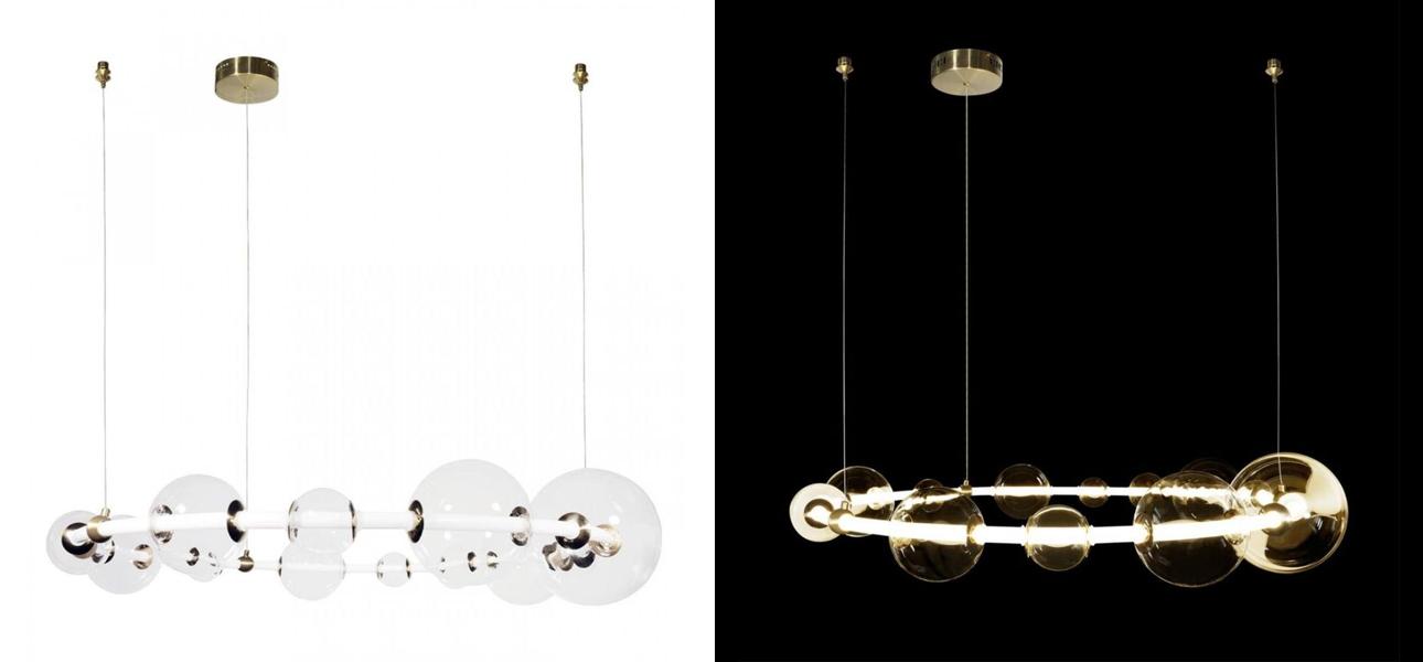 Люстра светодиодная кольцо Iona Necklace белая диаметр 107 - фото №1