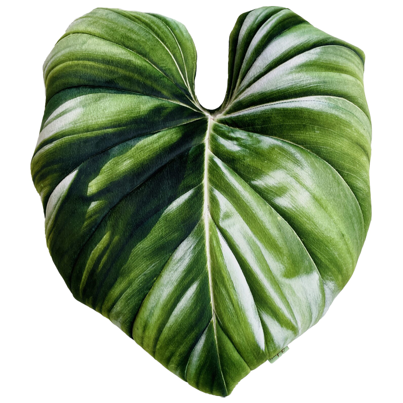 Декоративная подушка Botanical Cushion Philodendron Зеленый в Новосибирске | Loft Concept 