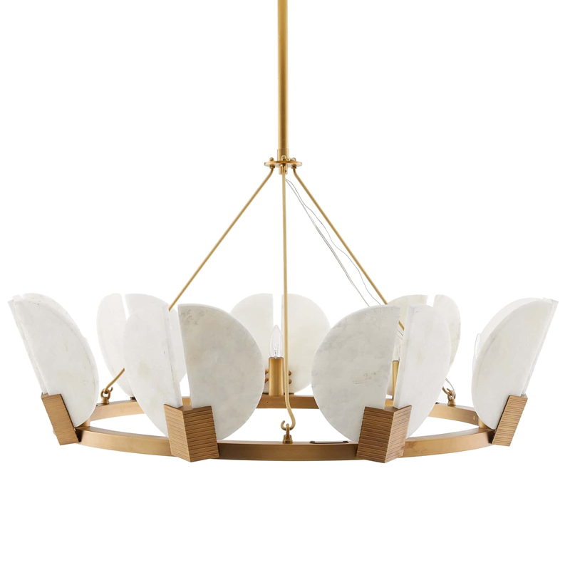 Люстра Arteriors SIERRA CHANDELIER GOLD Золотой Белый в Новосибирске | Loft Concept 