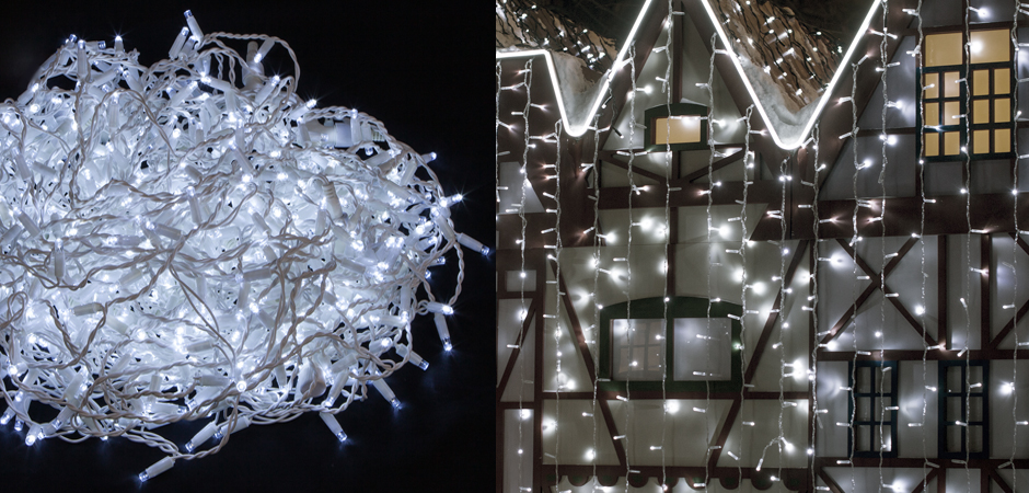 Гирлянда-Занавес с Белым светом - Loft-Concept в Новосибирске